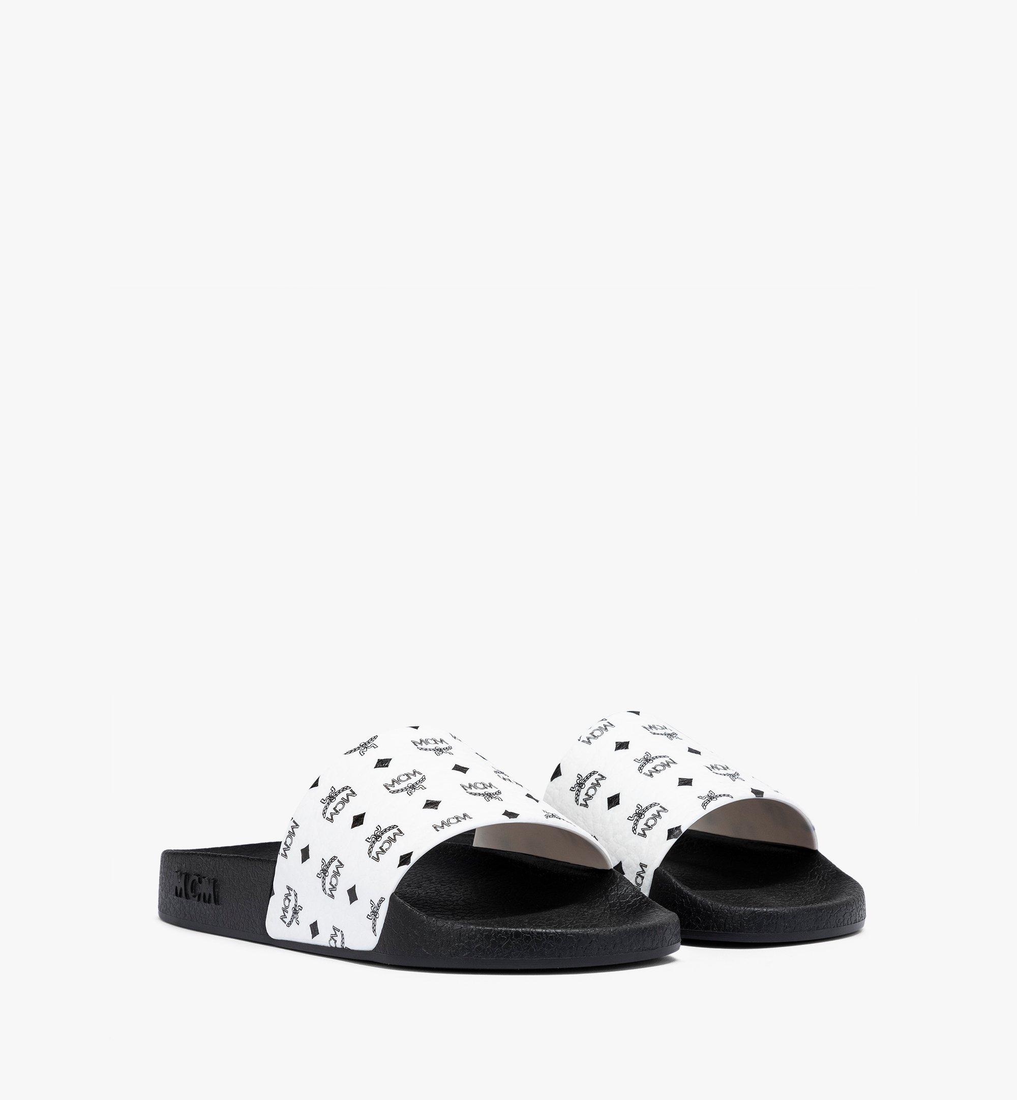 women's monogram print rubber slides